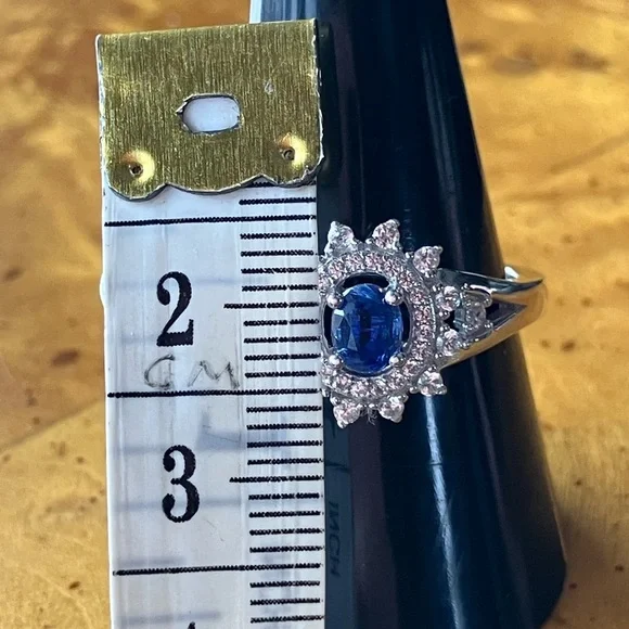 Natural Kyanite Sterling Silver Ring Size 9 - Picture 9 of 10